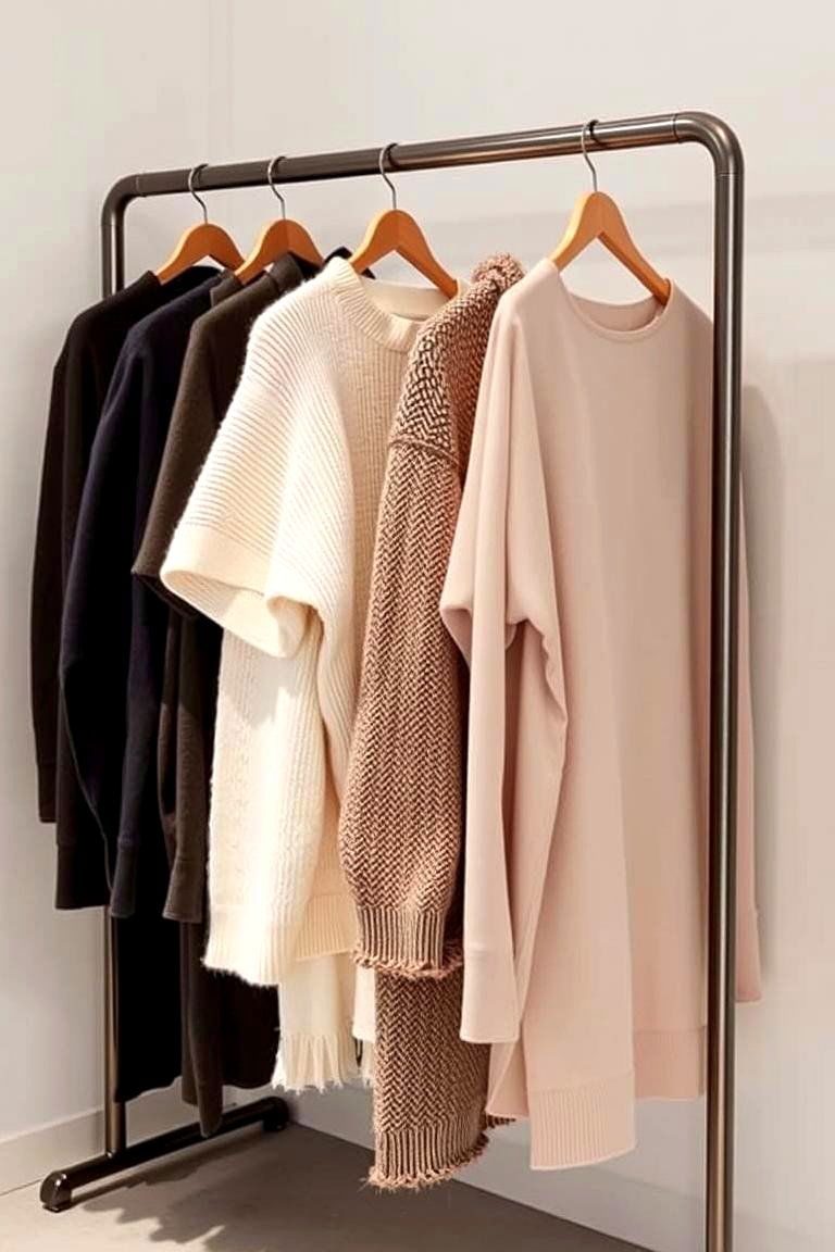 Sweater Display Rack - 24 sweater storage ideas