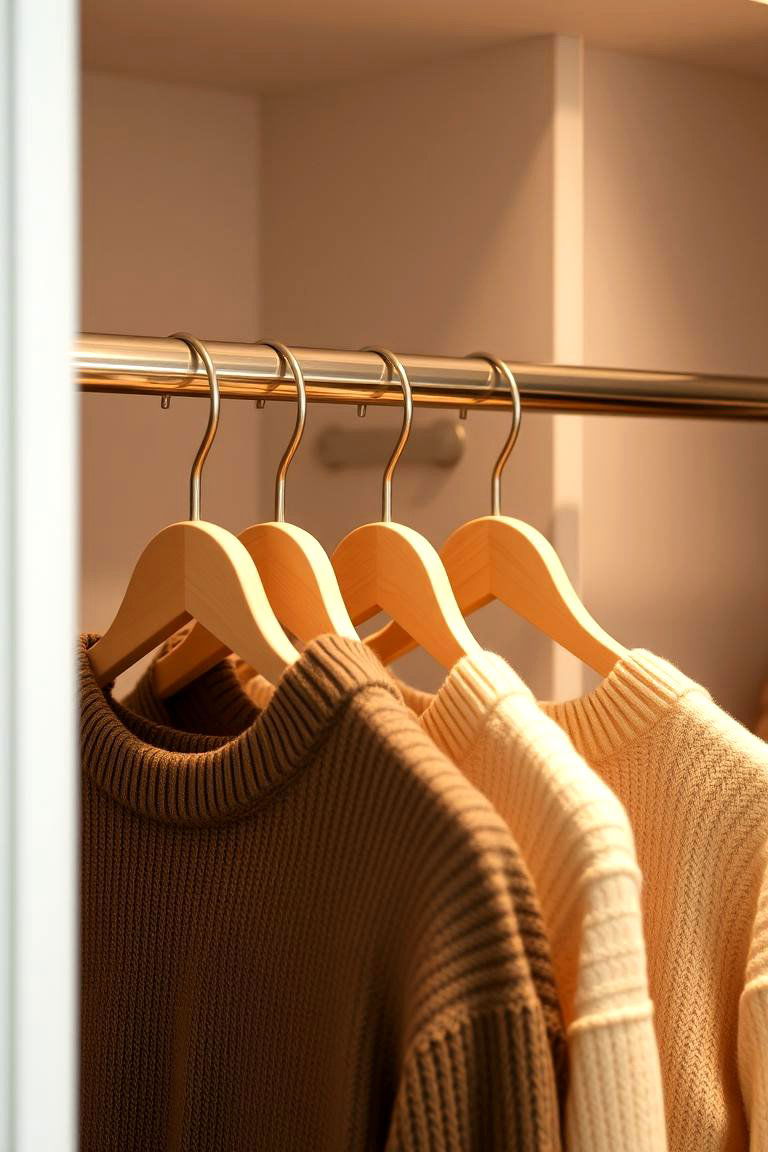 Sweater Hanging Hangers - 24 sweater storage ideas