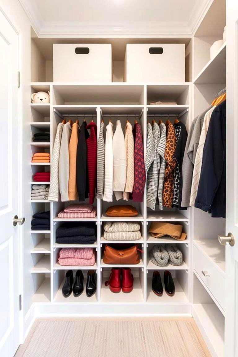 Sweater Organizer Closet System - 24 sweater storage ideas