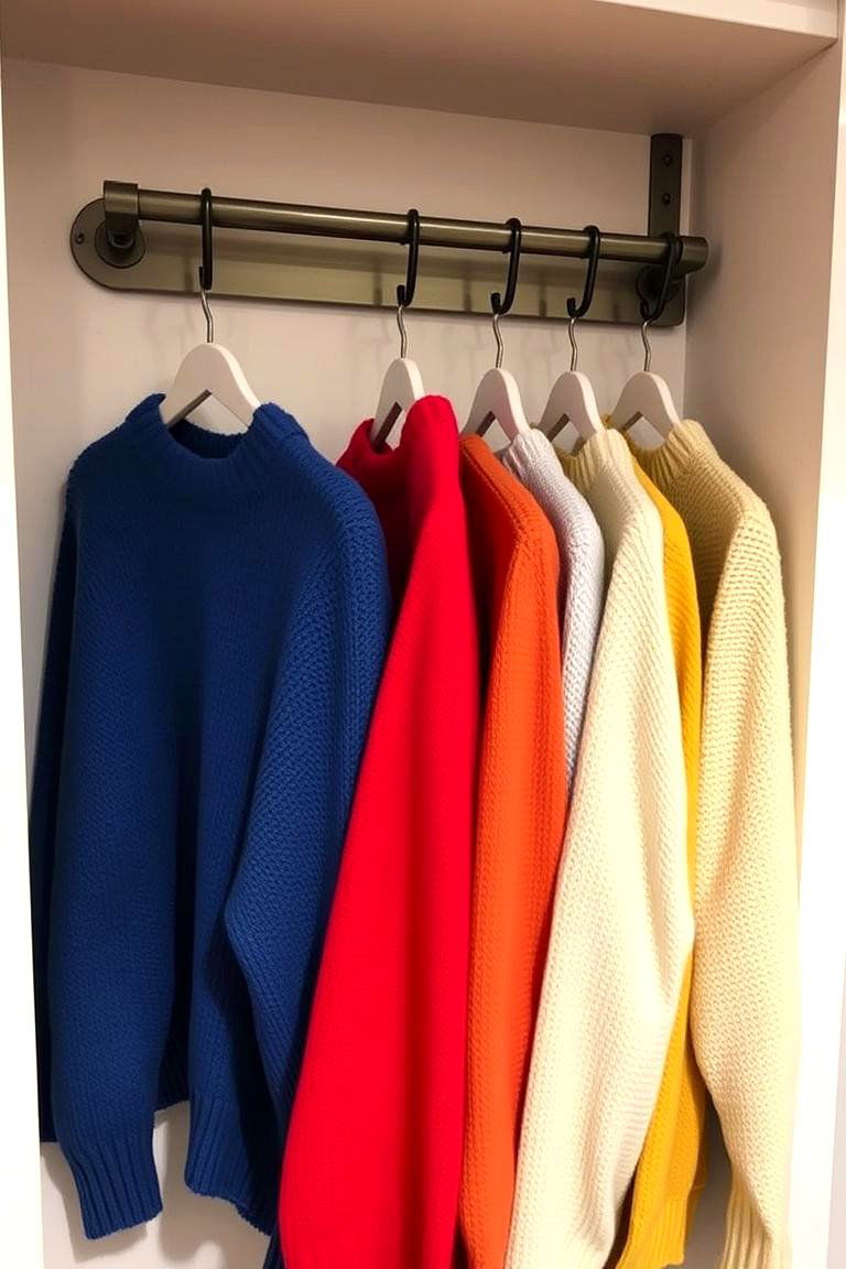 Sweater Storage Hooks - 24 sweater storage ideas