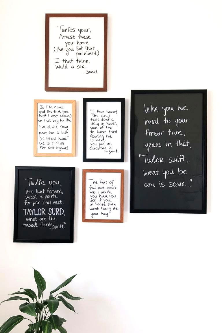 Swiftie Quote Collage - 24 Taylor Swift Themed Bedroom Decor Ideas