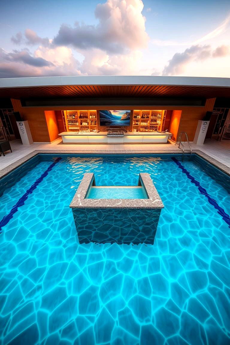 Swim Up Bar Lagoon Pool - 24 Lagoon Pool Design Ideas