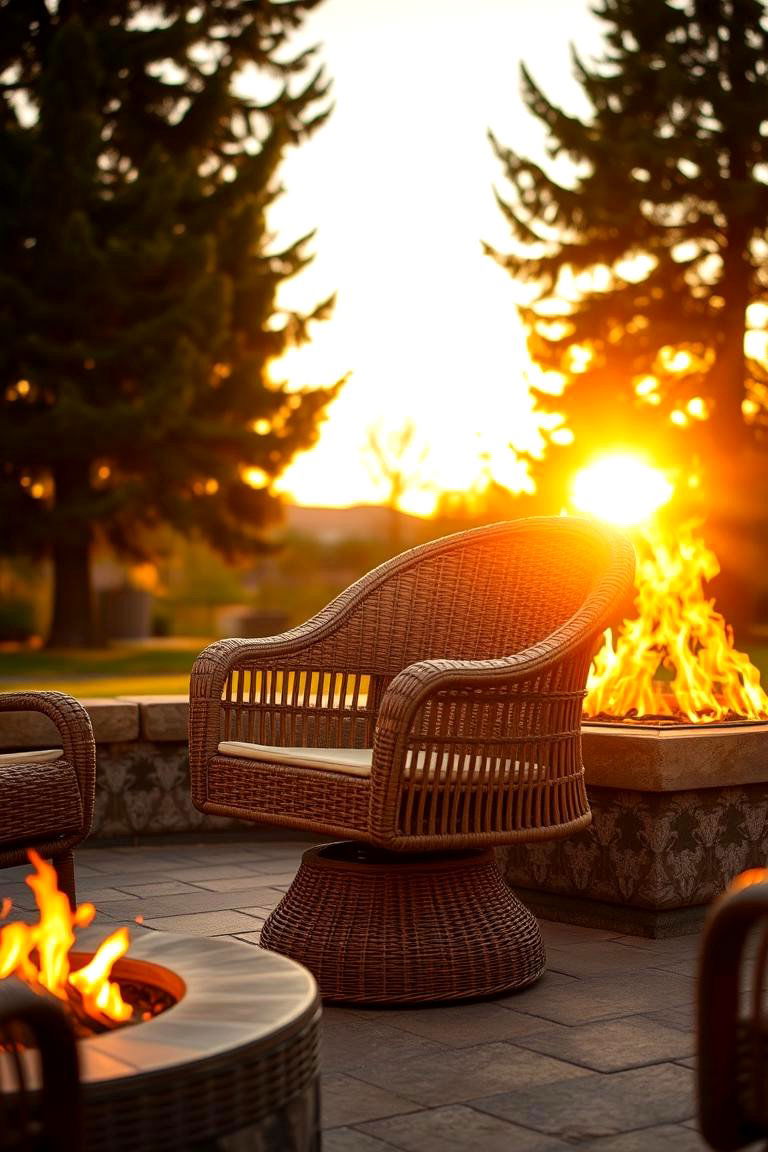 Swivel Chairs for Easy Movement - 24 Fire Pit Chair Ideas