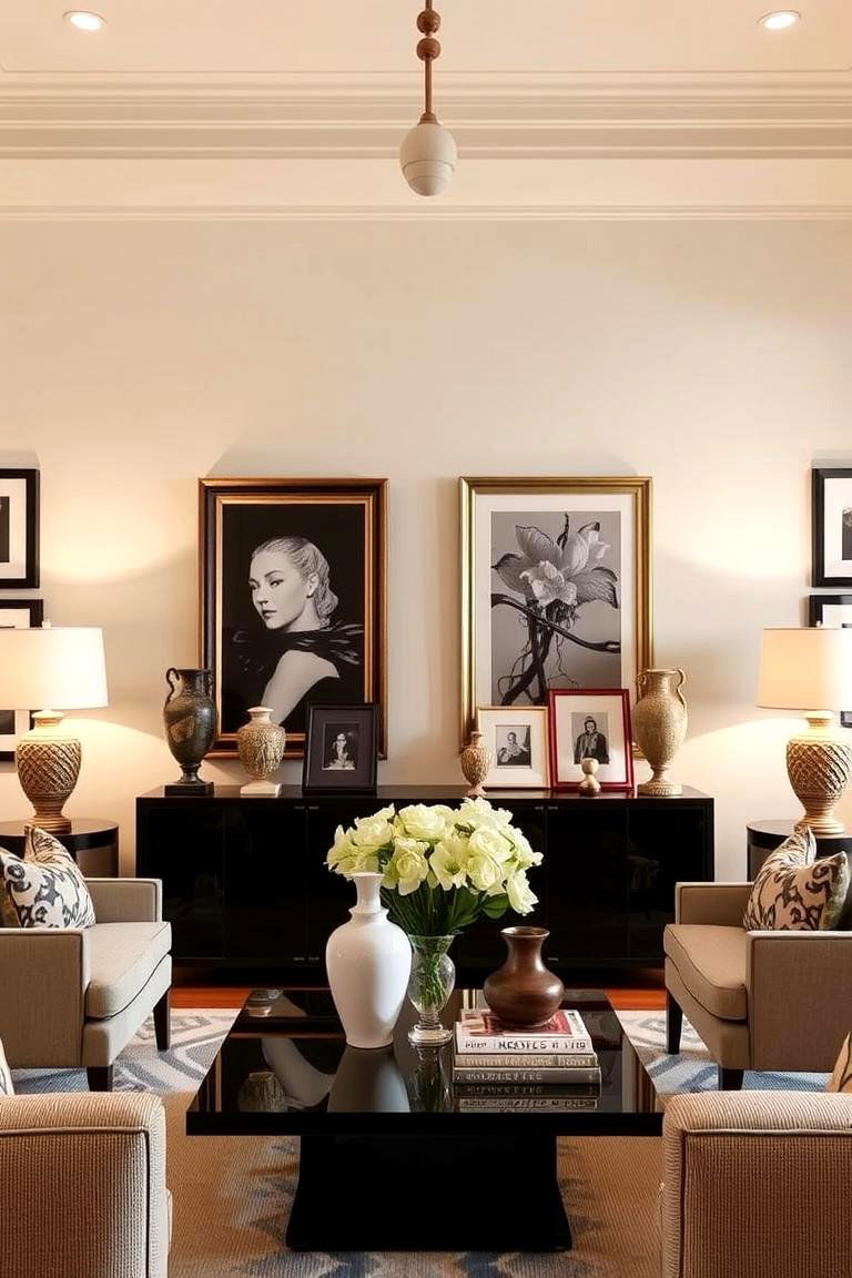 Symmetrical Accessory Displays - 24 Symmetrical Living Room Ideas
