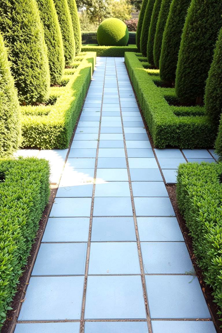 Symmetrical Border Accent Walkway - 24 Bluestone Walkway Ideas