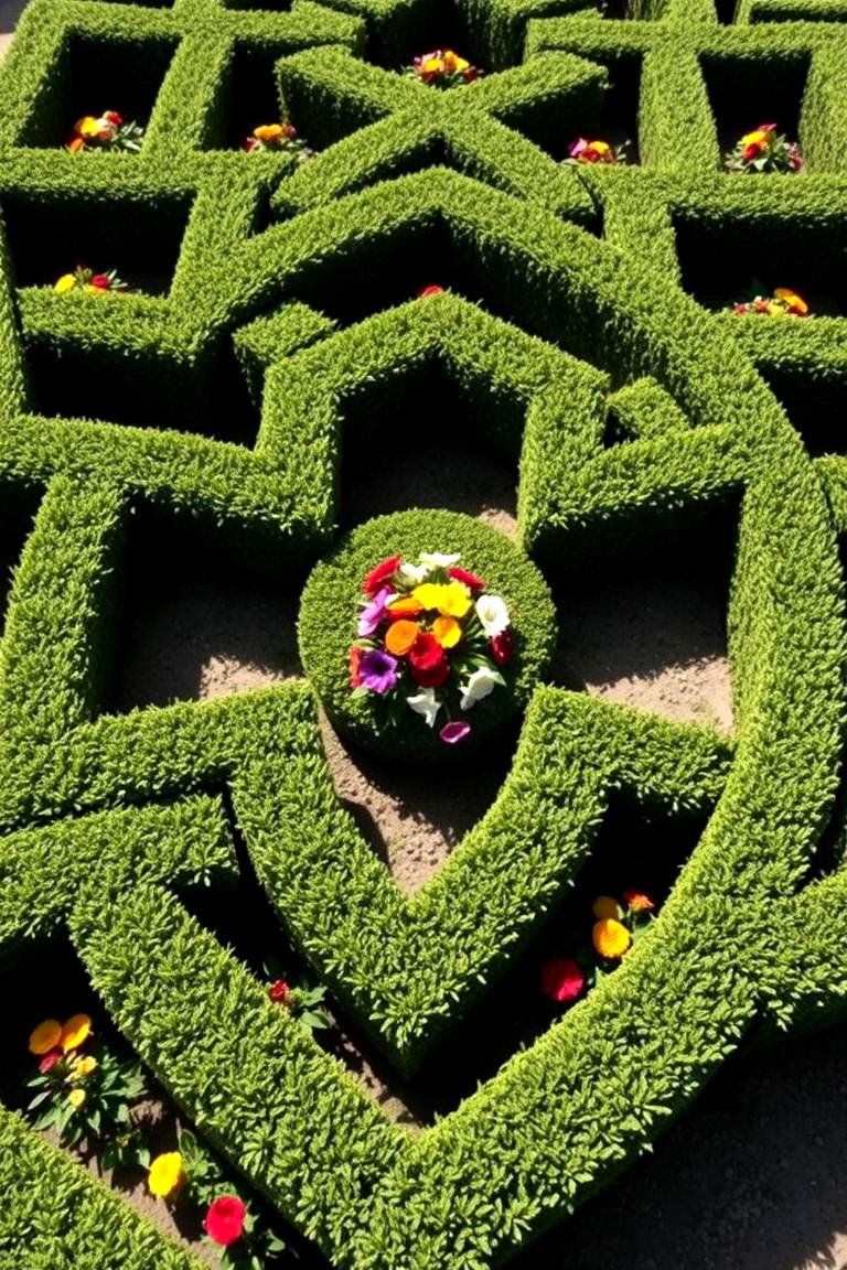 Symmetrical Knot Garden - 24 Parterre Garden Ideas