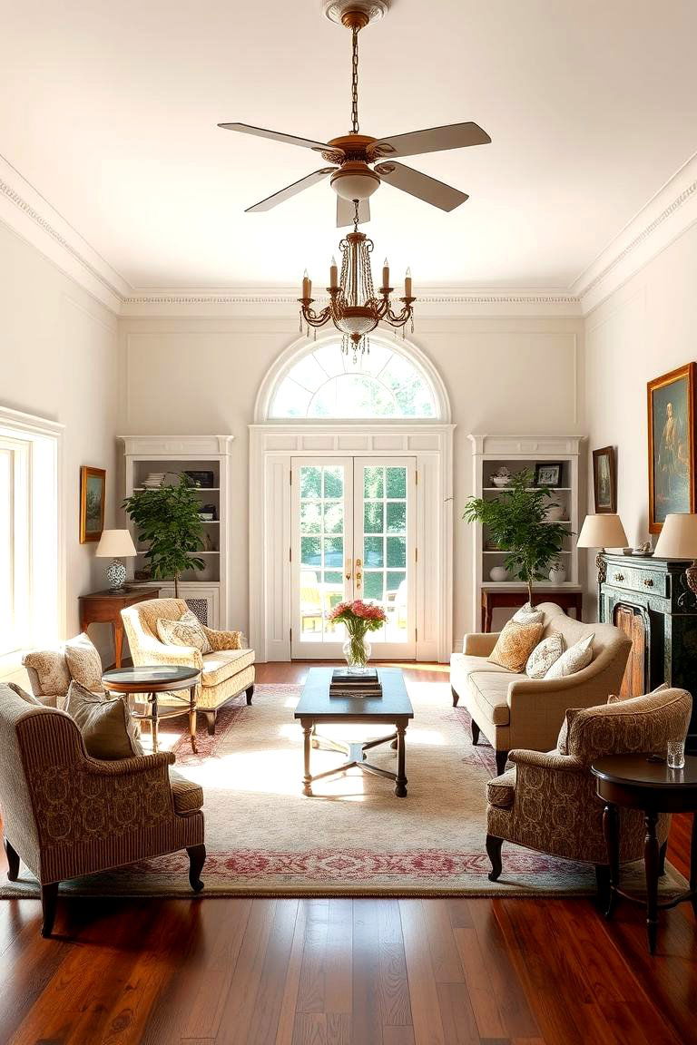 Symmetrical Layout with Classic Lines - 24 Colonial Living Room Ideas