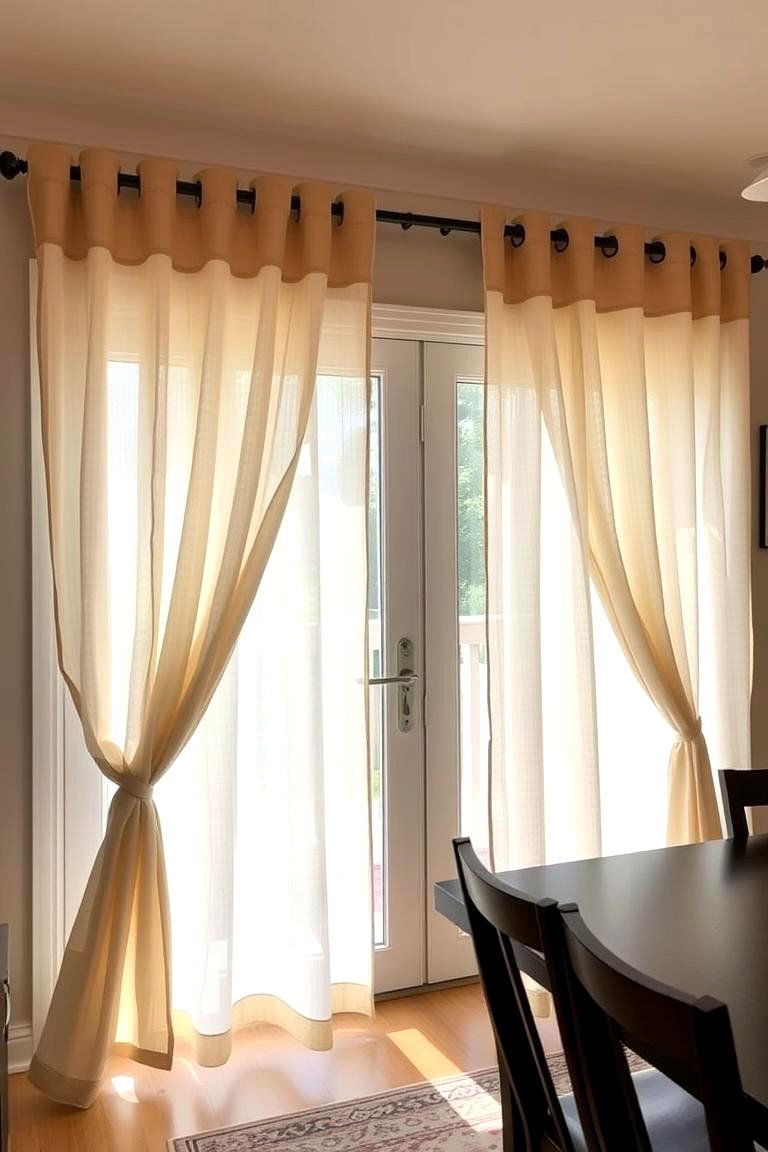 Tab Top Curtains for a Casual Feel - 24 Sliding Door Curtain Ideas