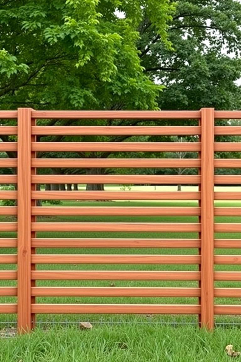 Tall Fence with Horizontal Slats - 24 Backyard Privacy Ideas