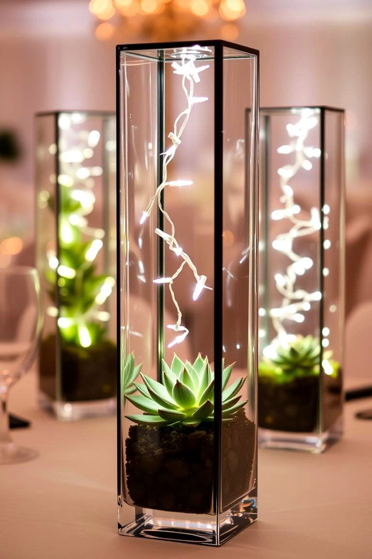 Tall Glass Terrariums - 24 Tall Wedding Centerpiece Ideas