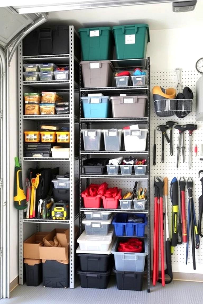 Tall Shelving Units for Maximal Storage - 24 Garage Shelving Ideas
