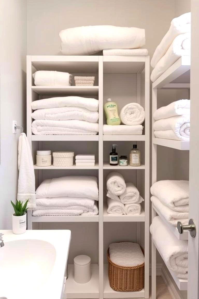Tall Storage for Vertical Space - 24 Bathroom Cabinet Organizing Ideas