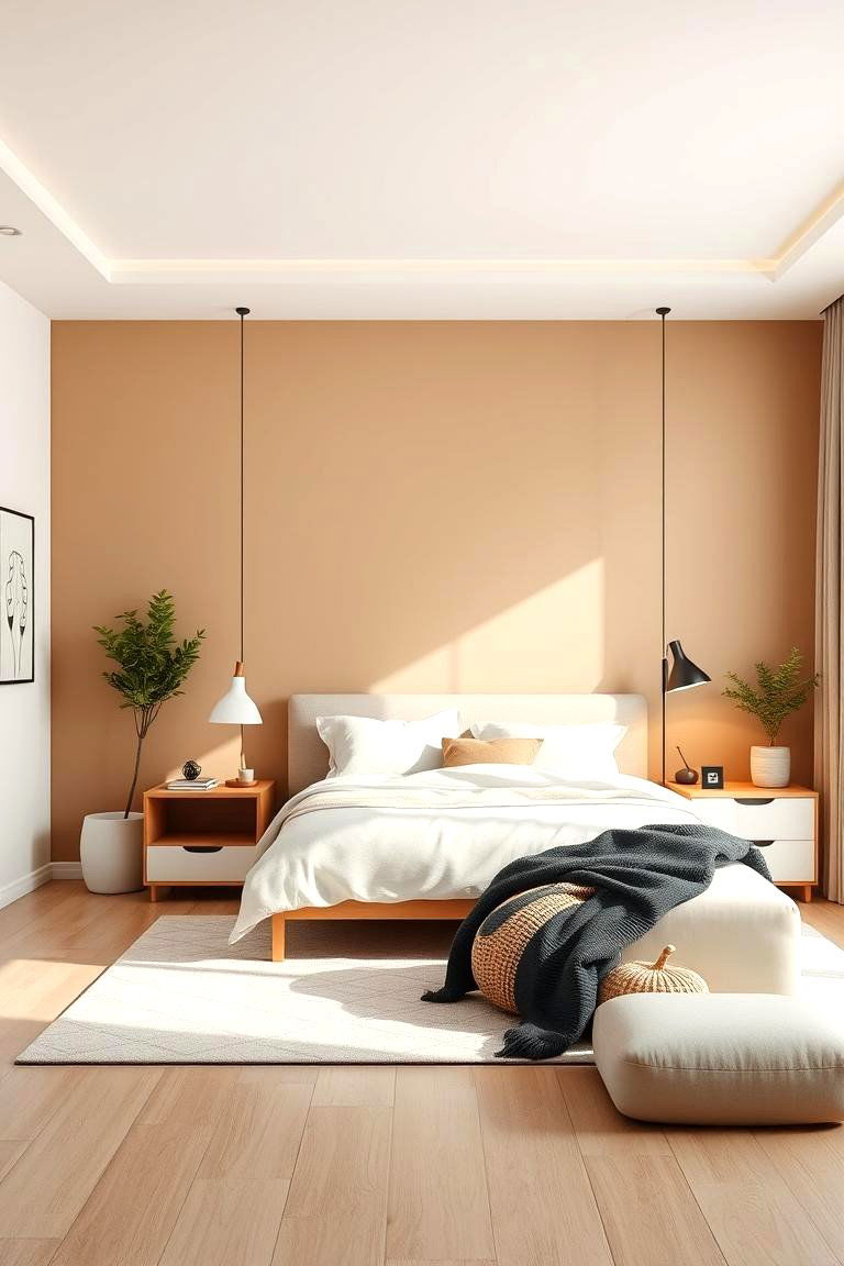 Tan Minimalism with Functional Decor - 24 Tan Bedroom Ideas