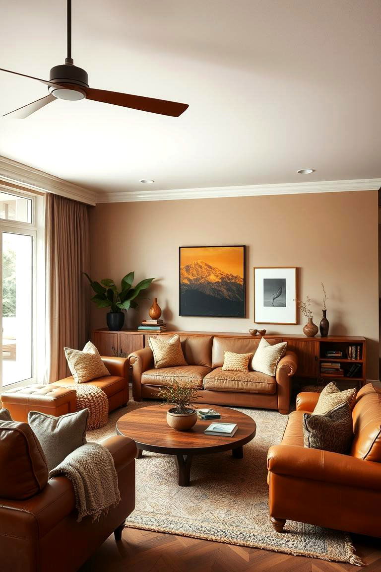 Tan and Earthy Tones - 24 Tan Living Room Ideas