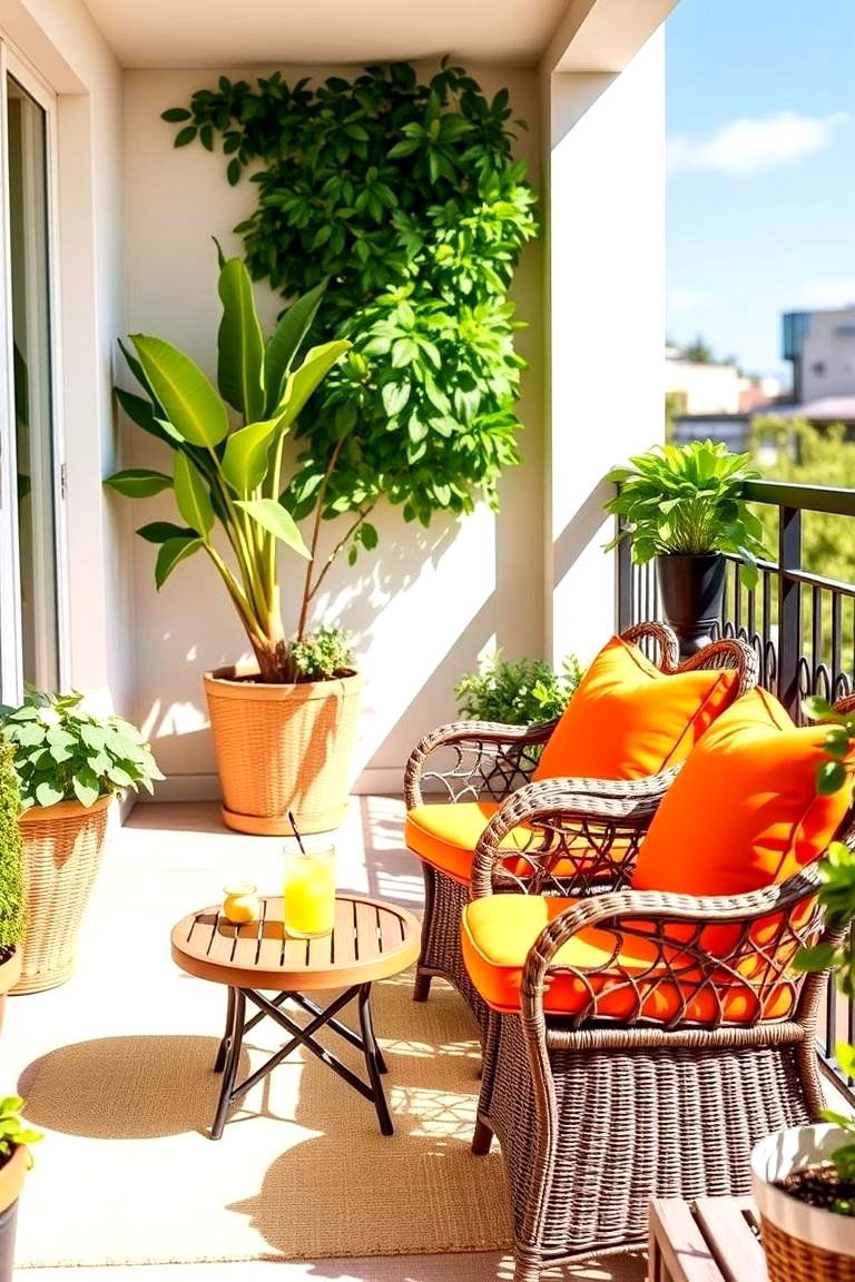 Tangelo Orange Outdoor Furniture Cushions - 24 Orange Room Ideas