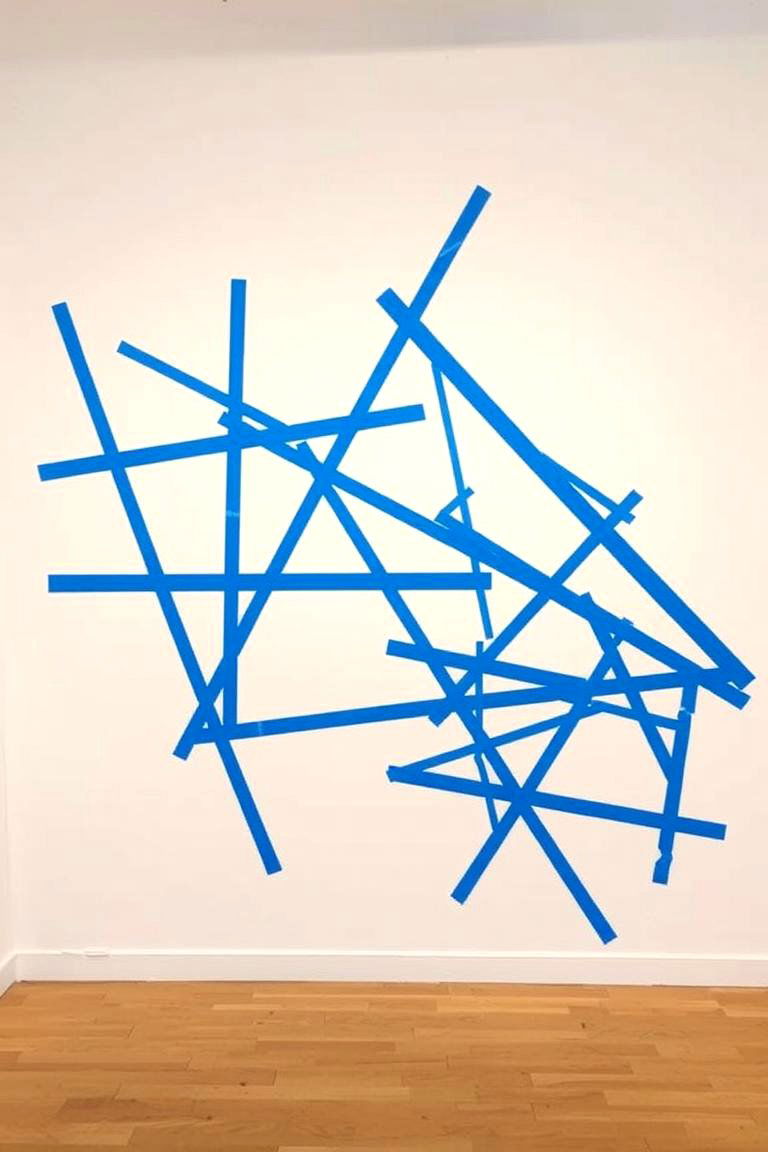 Tape Art Geometry - 24 Geometric Accent Wall Ideas