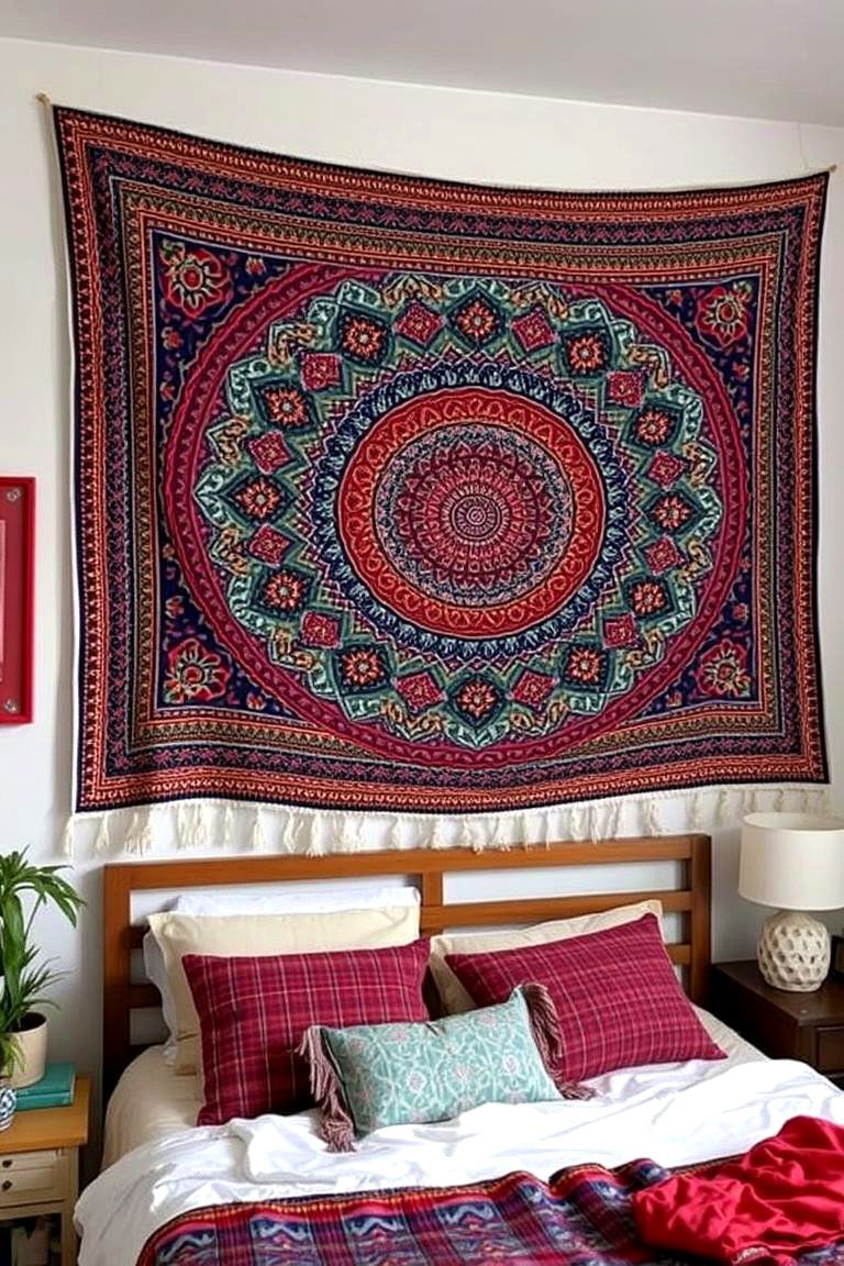Tapestries or Textile Hangings - 24 No Headboard Ideas