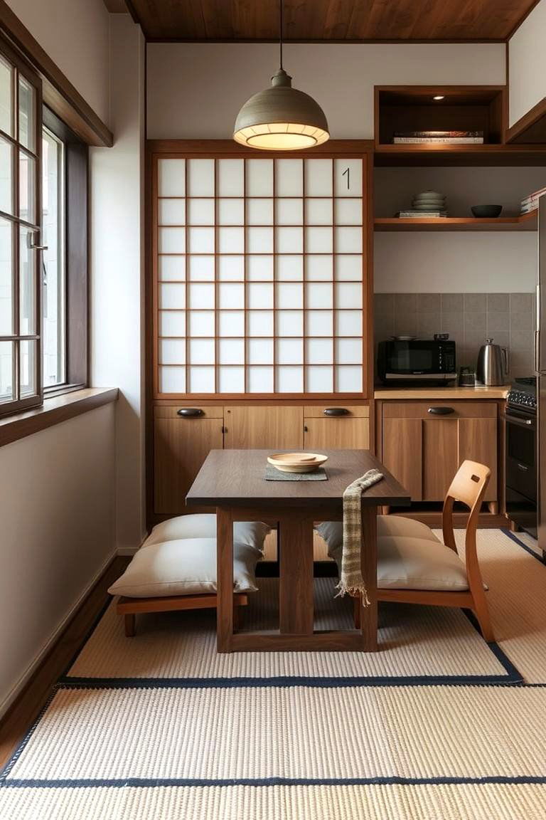 Tatami Mat Flooring Accent - 24 Japanese Style Kitchen Ideas