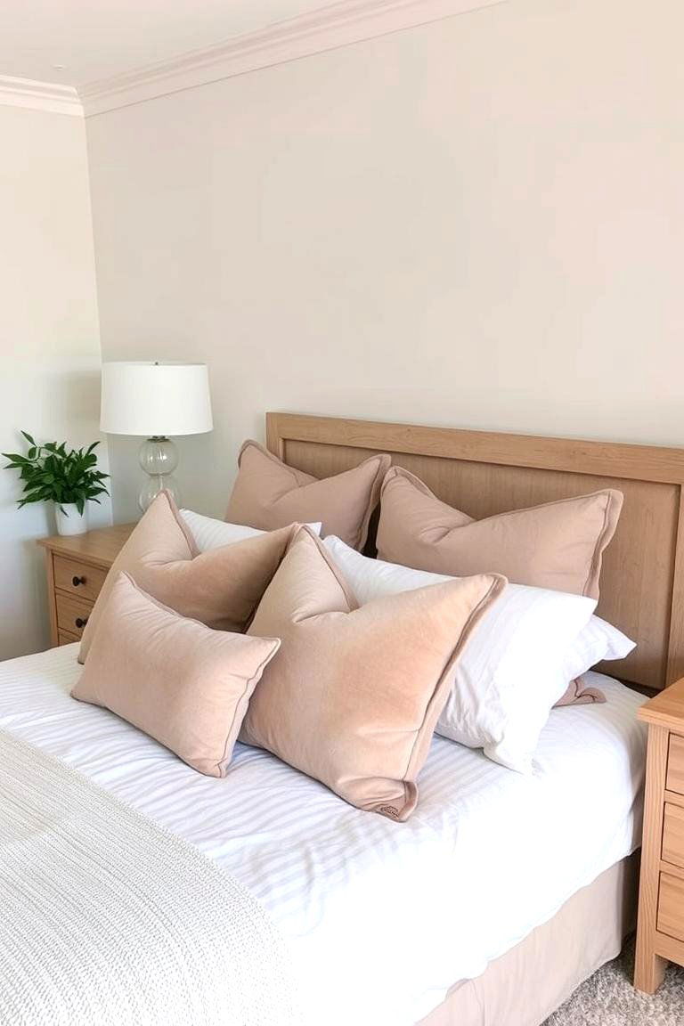 Taupe Accents with Light Wood Furniture - 24 Neutral Bedroom Ideas