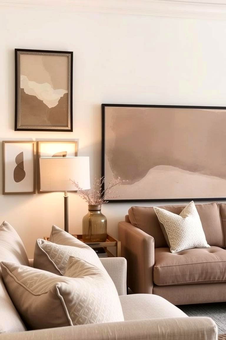 Taupe Artwork and Accessories - 24 Taupe Bedroom Ideas