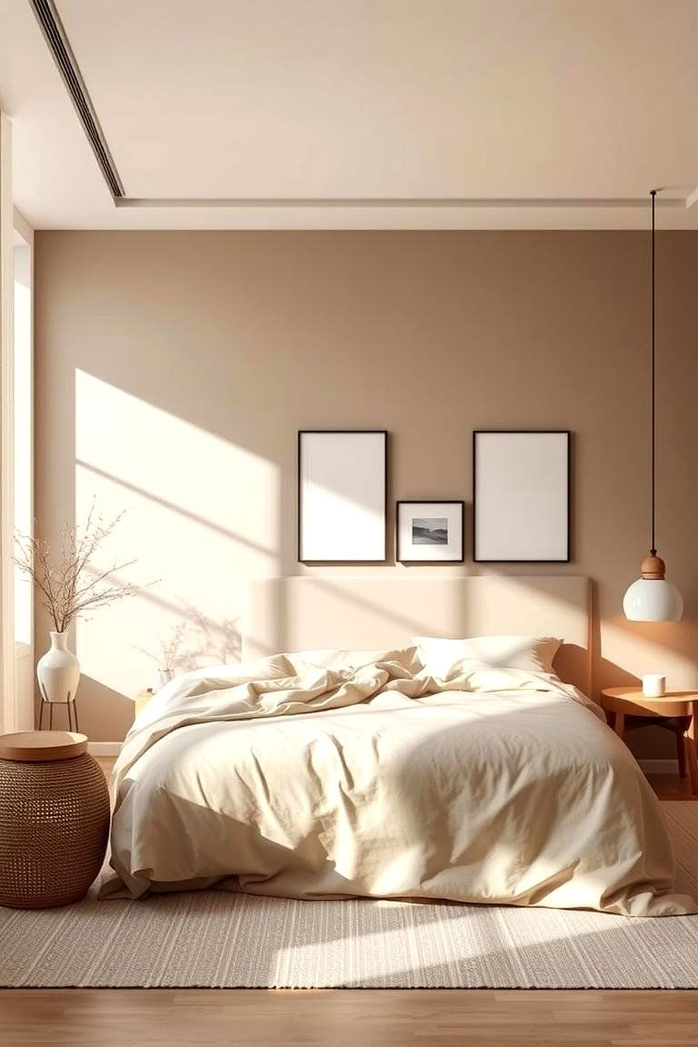 Taupe Modern Minimalism - 24 Taupe Bedroom Ideas