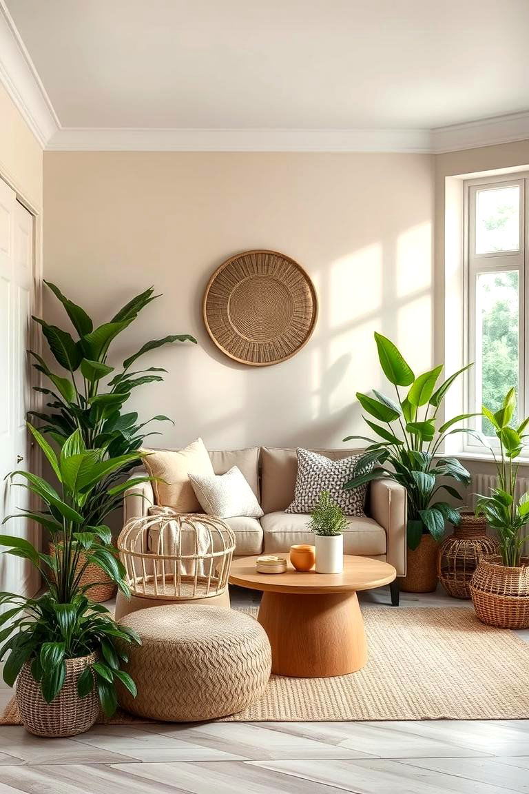 Taupe and Greenery Harmony - 24 Taupe Bedroom Ideas