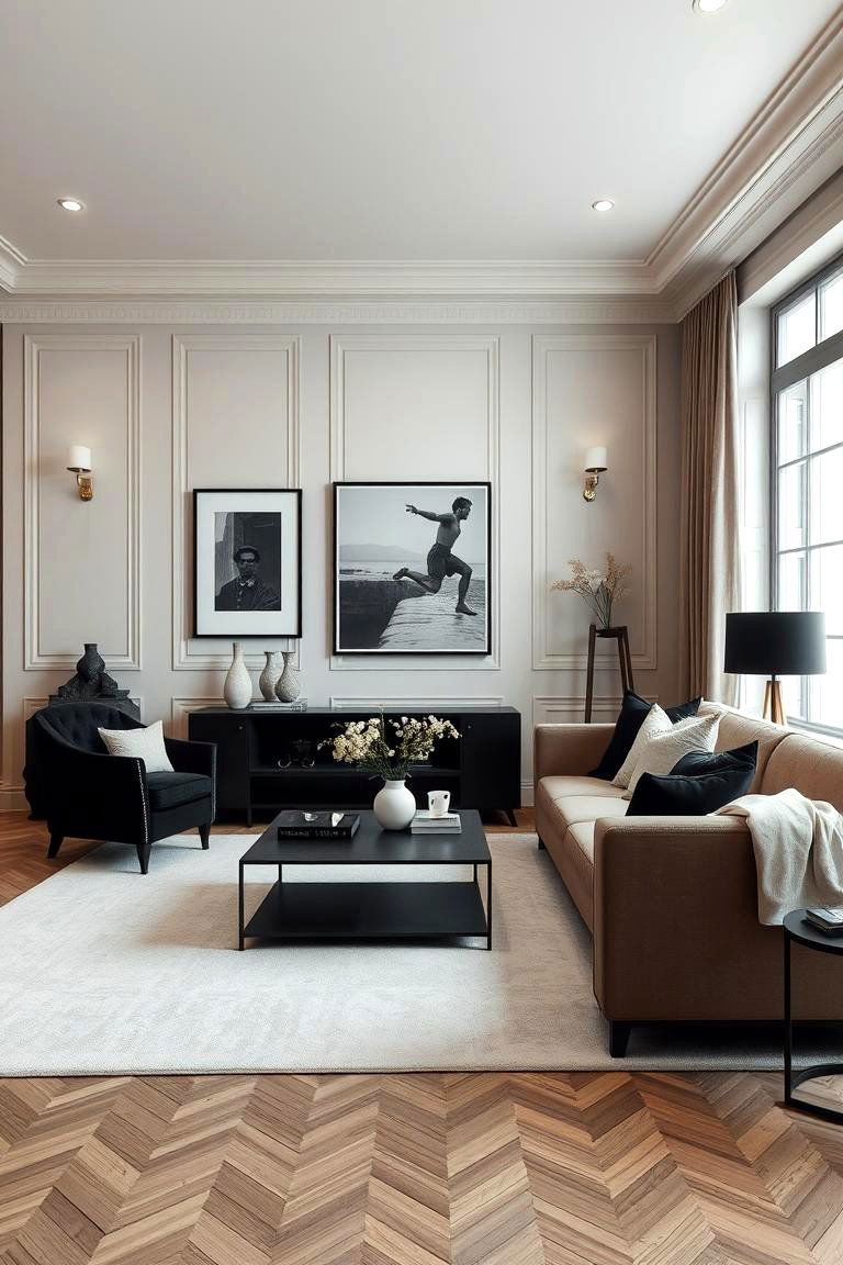 Taupe and Monochrome for Timeless Style - 24 Taupe Living Room Ideas