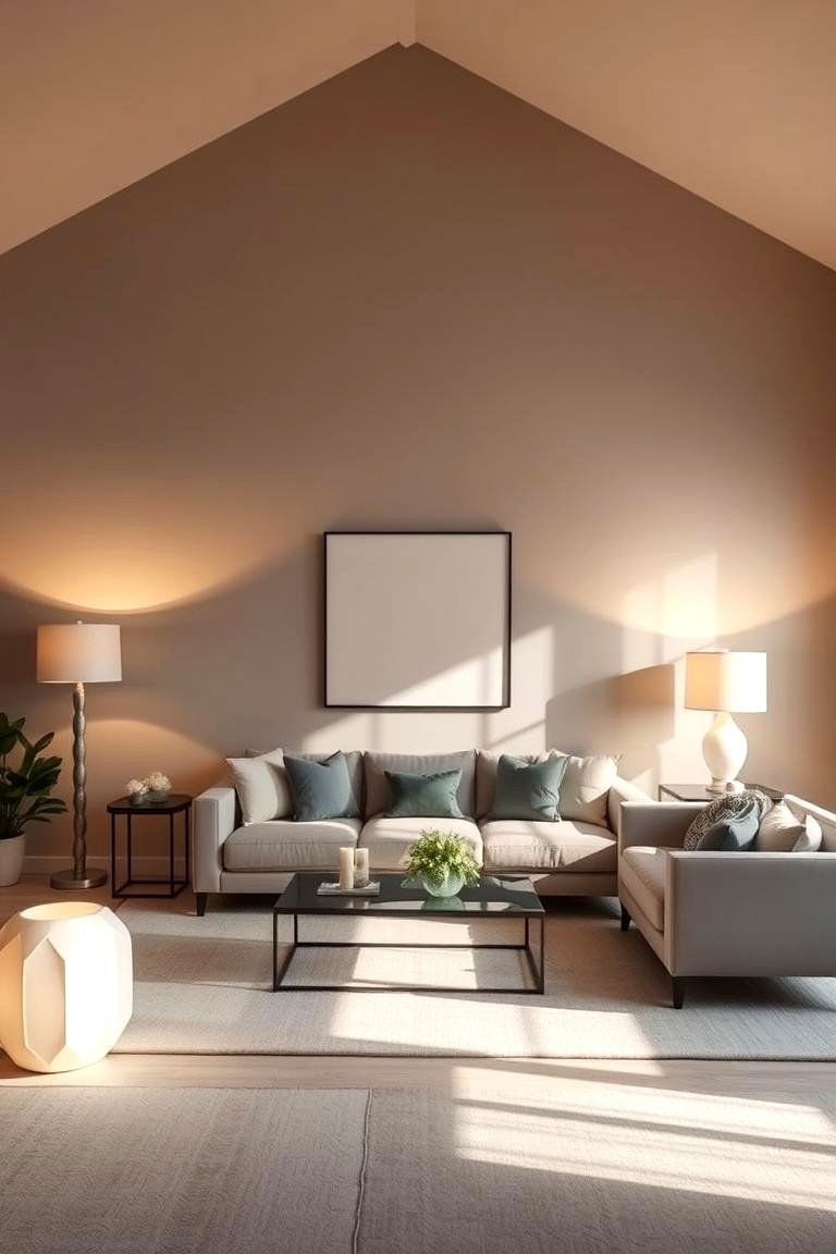 Taupe and Soft Lighting Ambiance - 24 Taupe Living Room Ideas