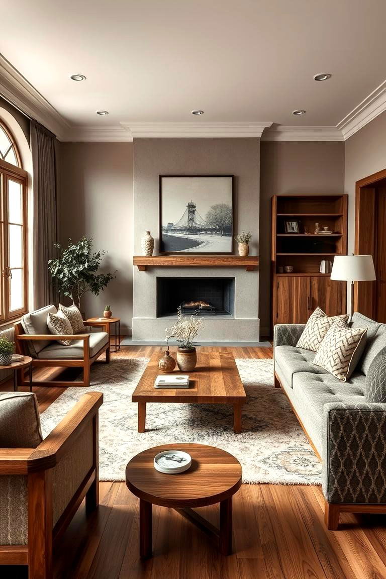 Taupe and Wood A Perfect Harmony - 24 Taupe Living Room Ideas