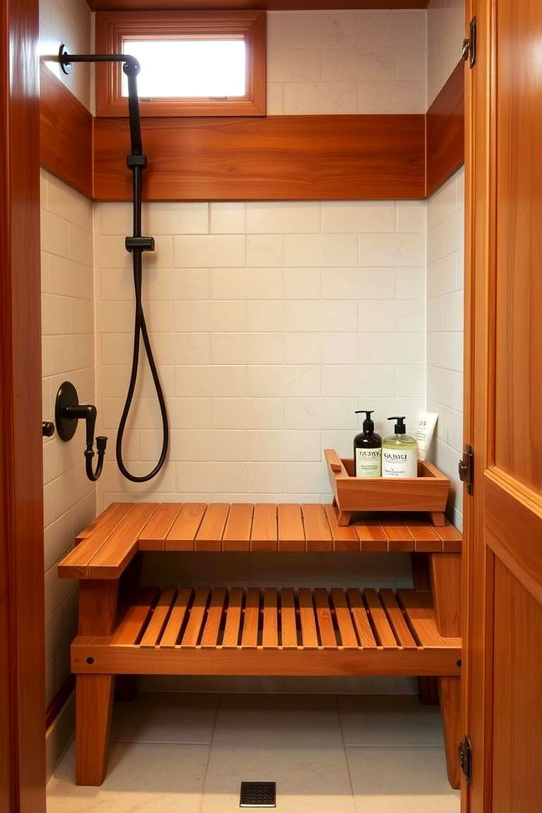 Teak Wood Accents - 24 Zen Bathroom Ideas