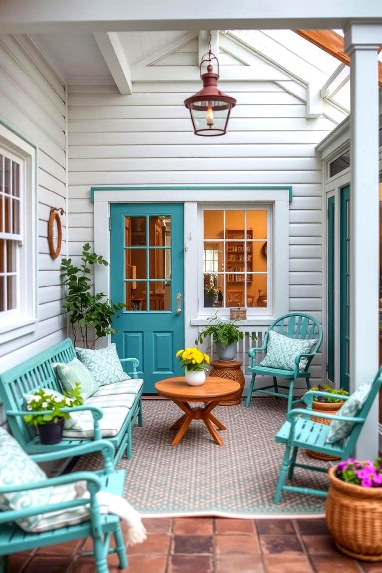 Teal Cottage Charm - 24 Teal House Exterior Ideas