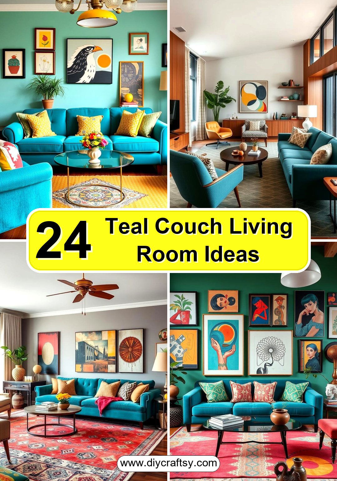 Teal Couch Living Room Ideas