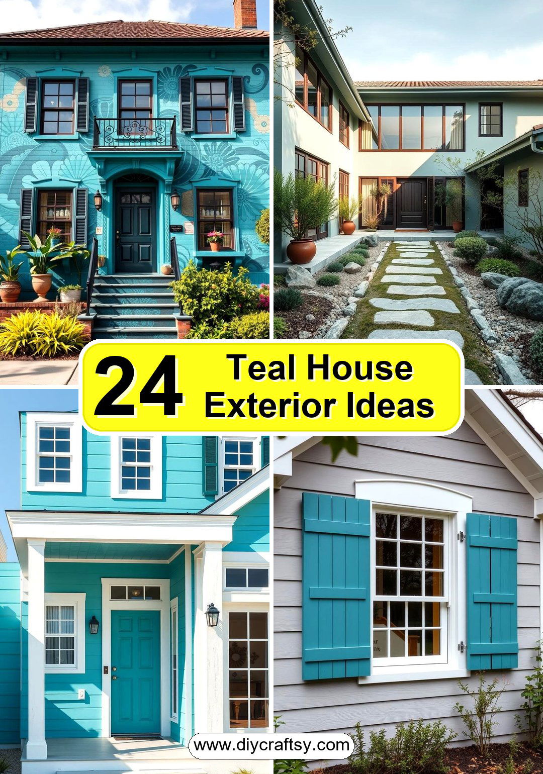 Teal House Exterior Ideas