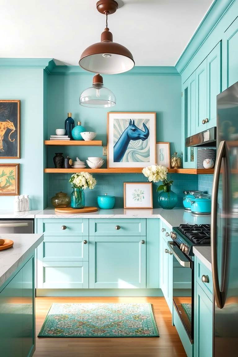 Teal Kitchen Decor - 24 Teal Kitchen Ideas