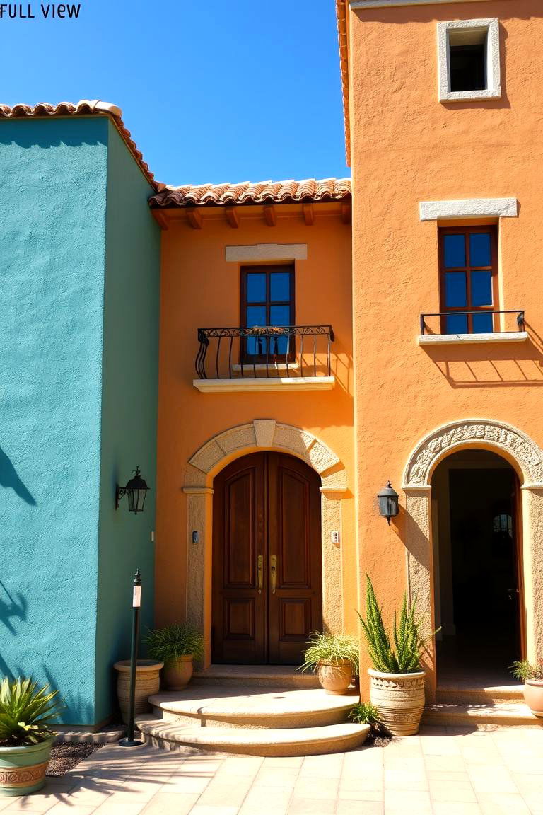Teal Mediterranean Flair - 24 Teal House Exterior Ideas