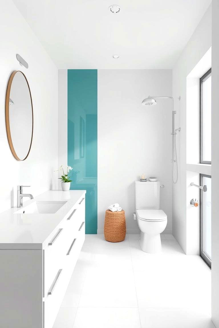 Teal Minimalist Design - 24 Teal Bathroom Ideas
