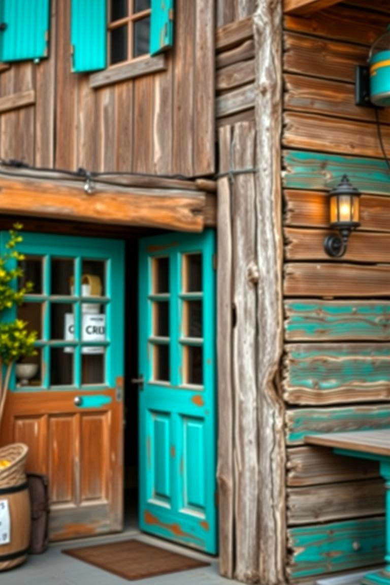 Teal Rustic Charm - 24 Teal House Exterior Ideas