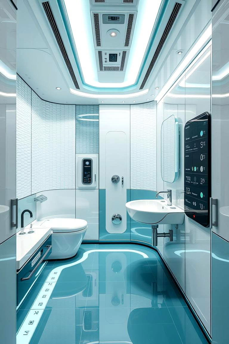 Teal Smart Bathroom - 24 Teal Bathroom Ideas