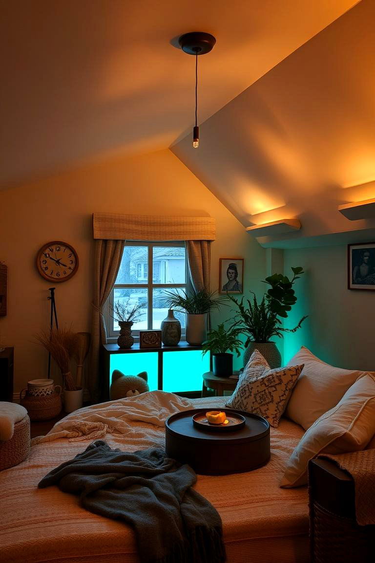 Teal Soft Lighting - 24 Teal Bedroom Ideas