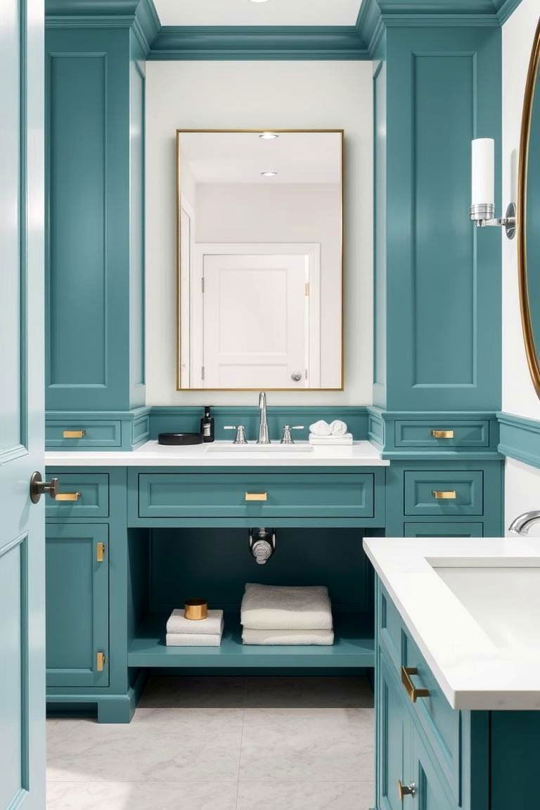 Teal Vanity Makeover - 24 Teal Bathroom Ideas
