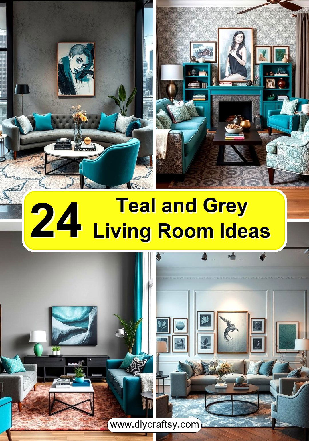 Teal and Grey Living Room Ideas