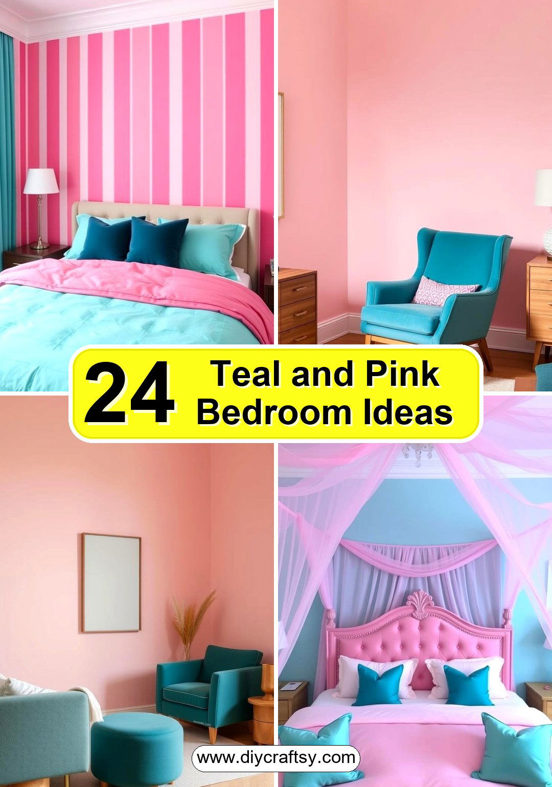 Teal and Pink Bedroom Ideas