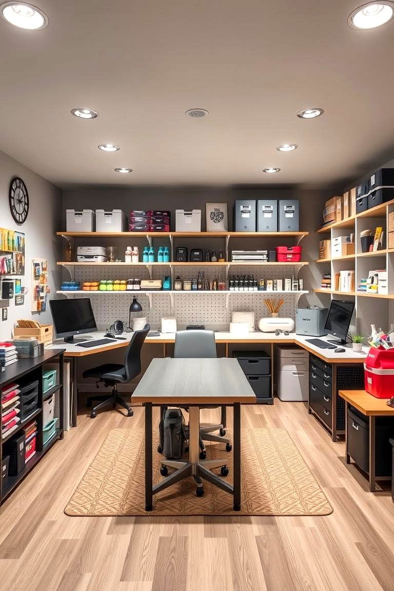Tech Enhanced Craft Room - 24 Craft Room Ideas