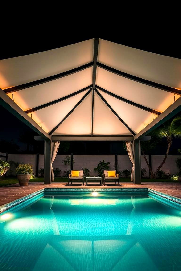Tech Enhanced Smart Gazebo - 24 Pool Gazebo Ideas