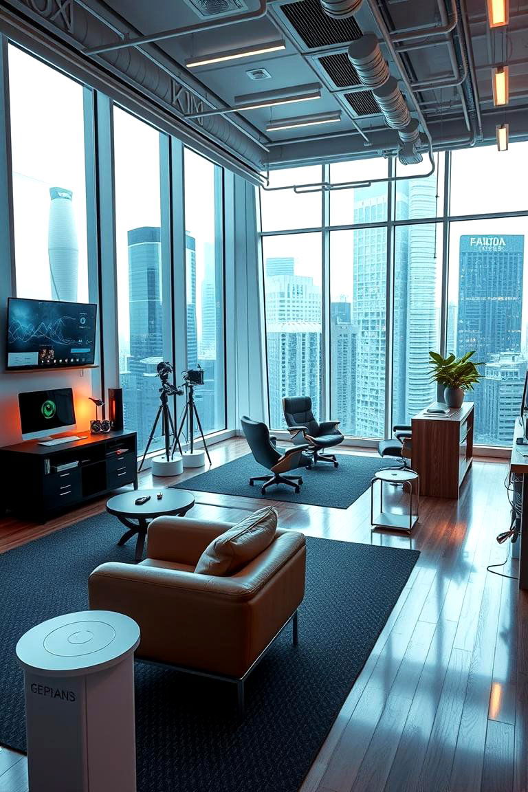 Tech Infused Loft Office - 24 Loft Office Ideas