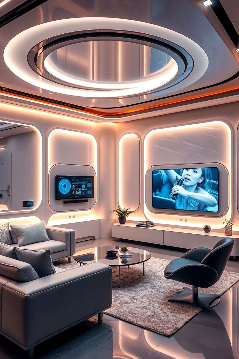 Tech Infused Smart Room - 24 Luxury Man Cave Ideas