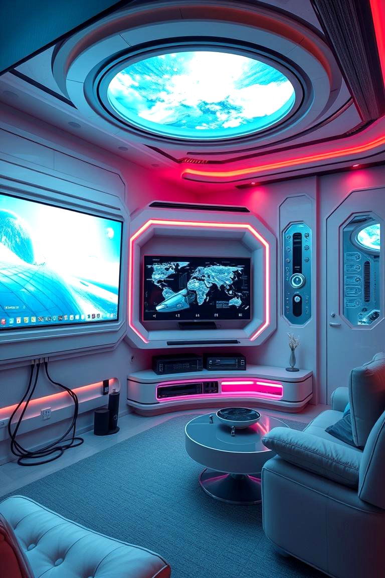 Tech Infused Tv Sanctuary - 24 Tv Room Ideas
