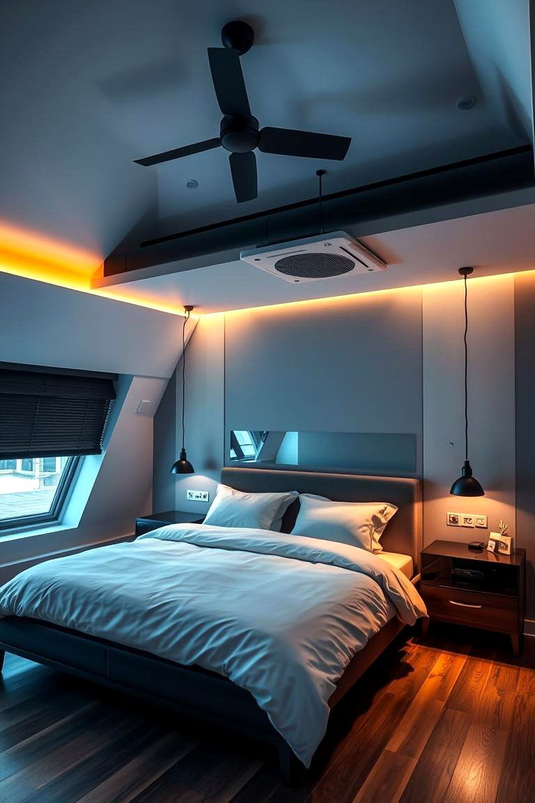 Tech Integrated Design - 24 Loft Bedroom Ideas