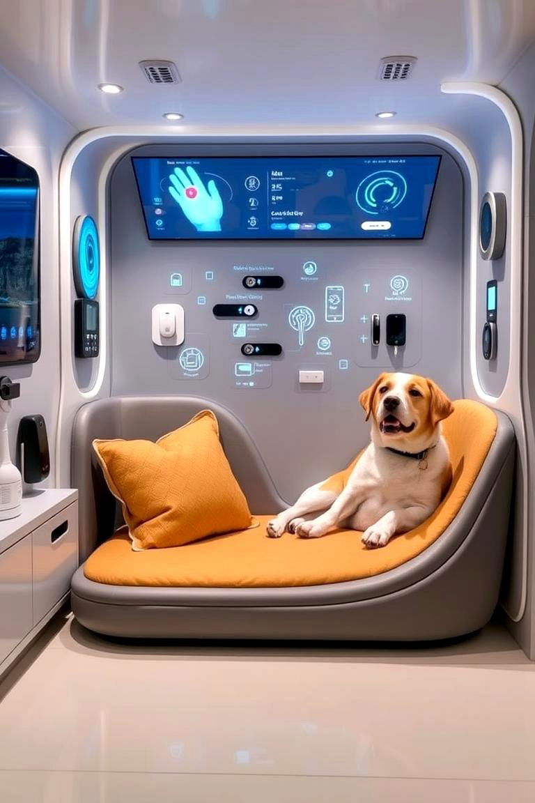 Tech Savvy Dog Lounge - 24 Dog Room Ideas