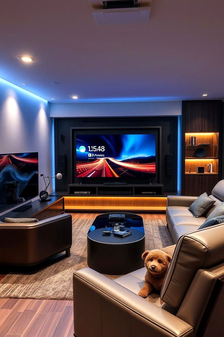 Tech Savvy Man Cave - 24 Man Cave Design Ideas